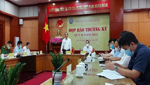 Lạng Sơn tổ chức họp báo thông tin kinh tế - xã hội 6 tháng đầu năm.