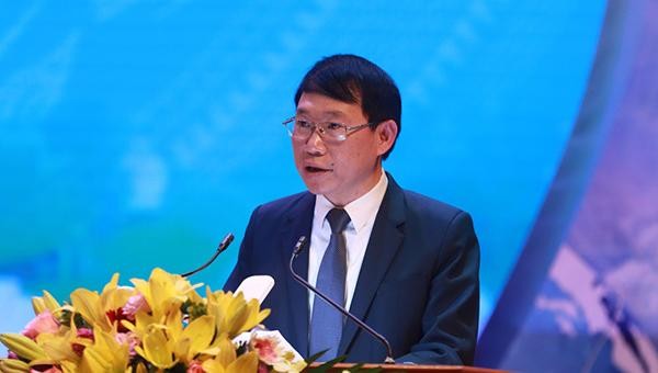 Ông Lê Ánh Dương, Phó Bí thư Tỉnh ủy, Chủ tịch UBND tỉnh Bắc Giang phát biểu tại buổi lễ