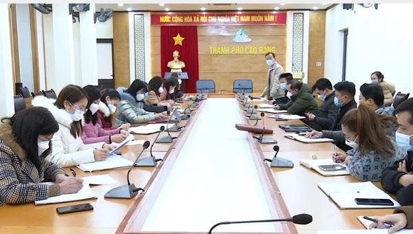 UBND thành phố Cao Bằng tổ chức cuộc họp siết chặt các biện pháp phòng, chống dịch