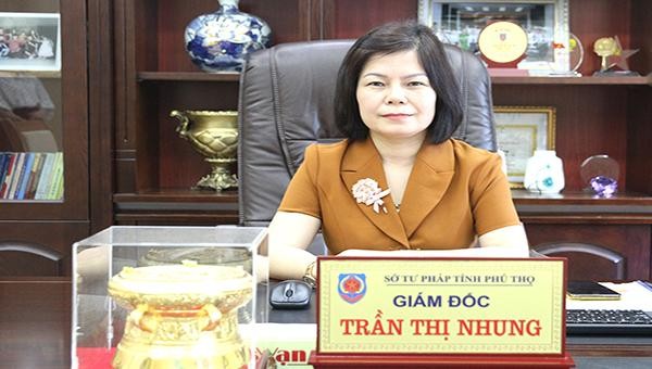 Bà Trần Thị Nhung - Giám đốc Sở Tư pháp giữ chức Phó Chủ tịch Thường trực Hội đồng