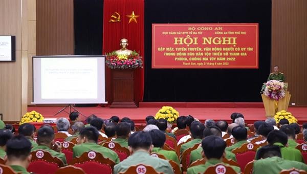 Hội nghị gặp mặt, tuyên truyền, vận động người có uy tín trong đồng bào dân tộc thiểu số tham gia phòng, chống ma túy năm 2022 tại huyện Thanh Sơn