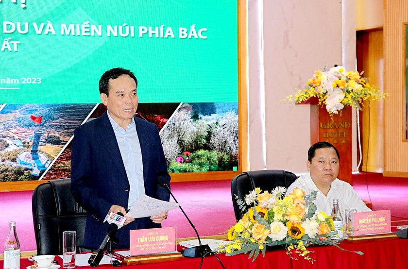 Phó Thủ tướng Chính phủ Trần Lưu Quang phát biểu tại hội nghị (Ảnh: Báo Hòa Bình)