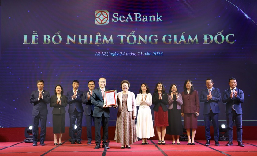 Ông Lê Quốc Long được bổ nhiệm giữ chức vụ Tổng Giám đốc của ngân hàng SeABank. (Ảnh: Lê Hanh)