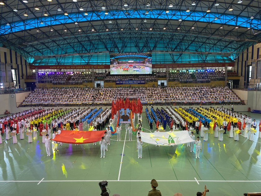 Lễ khai mạc Hội khỏe Phù Đổng lần thứ X tỉnh Bắc Ninh năm 2024 (Ảnh: Hoàng Tùng)