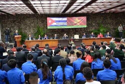 Quang cảnh Lễ bế mạc cuộc gặp thế hệ trẻ Việt Nam-Cuba. (Nguồn ảnh QĐNDVN)