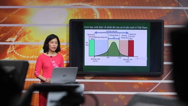 Chương trình dạy học trên  truyền hình Hà Nội (hình minh họa)