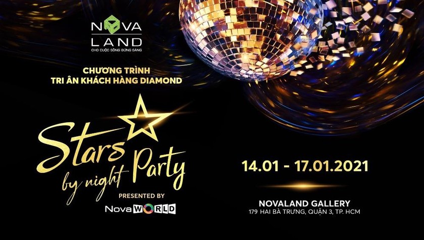 Dạ tiệc Ngôi Sao – STARS BY NIGHT được diễn ra từ ngày 14/01 – 17/01 tại Novaland Gallery 179 Hai Bà Trưng, P.6, Q.3, Tp.HCM.