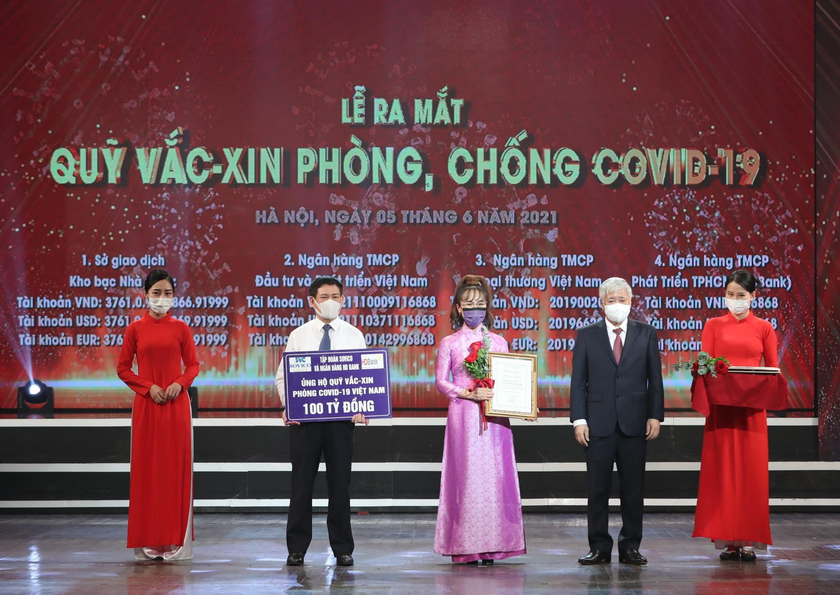 Nữ tỉ phủ Nguyễn Thị Phương Thảo ủng hộ 100 tỉ đồng cho Quỹ Vắc xin phòng chống Covid-19 (ảnh: H.L)