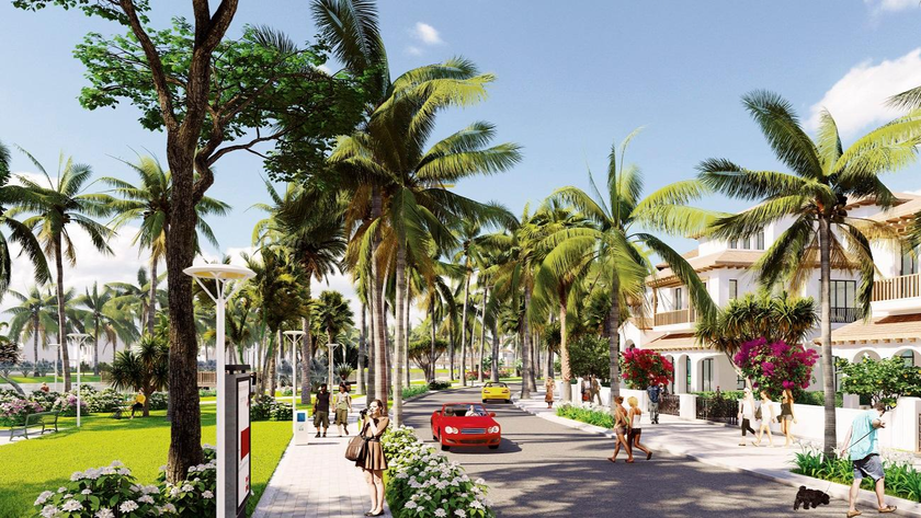 Chất sống Miami sắp được tái hiện tại khu đô thị Sun Riverside Village Sầm Sơn. Ảnh phối cảnh minh họa.