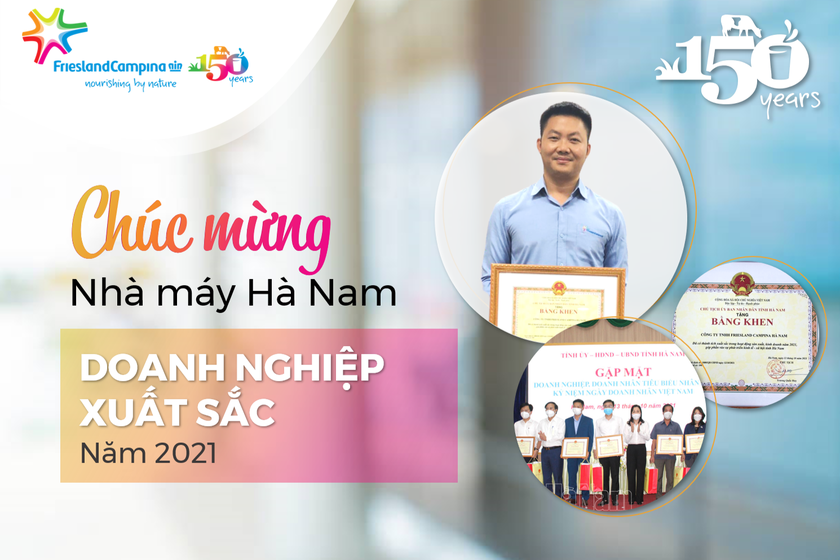 Tập đoàn FrieslandCampina Việt Nam đã vinh dự nhận hàng loạt giải thưởng cho các hoạt động kinh doanh xuất sắc năm 2021.