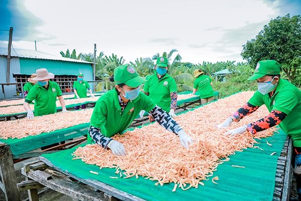 Cơ sở sản xuất thực phẩm chay Bảy Lên ở tỉnh Đồng Tháp vay vốn chính sách phát triển SXKD, tạo việc làm ổn định, bền vững cho lao động nữ.