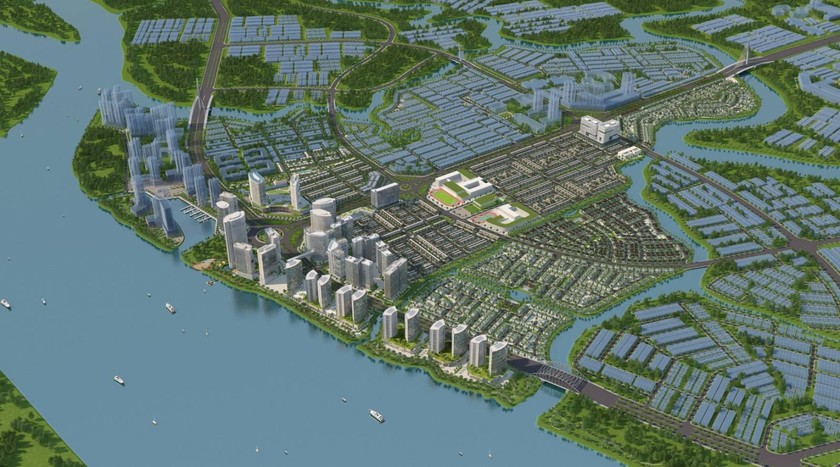 Phối cảnh dự kiến minh họa tổng thể khu đô thị Izumi City 170ha tại Biên Hòa, Đồng Nai.
