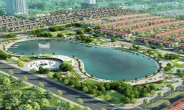 Công viên hồ điều hòa khu đô thị Tây Nam Hà Nội mới hoàn thành giải phóng mặt bằng giai đoạn 1. 