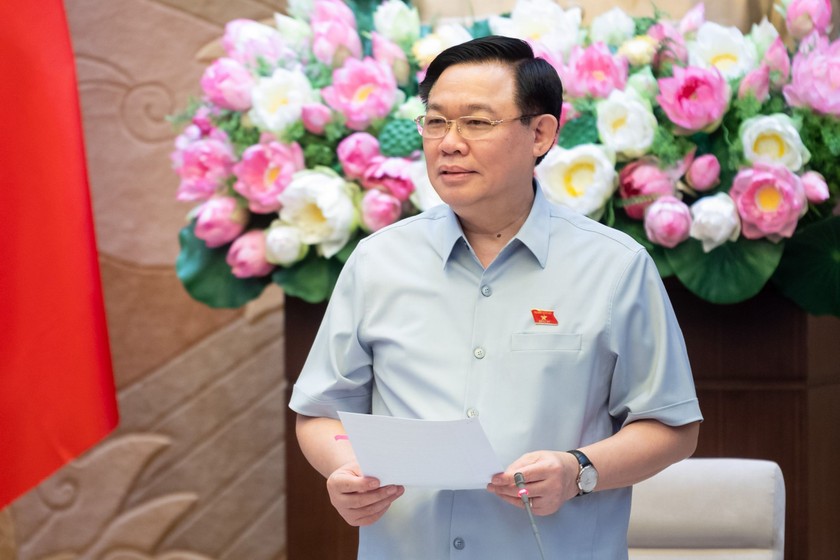 Chủ tịch Quốc hội phát biểu tại buổi gặp mặt - Ảnh Quochoi.vn 
