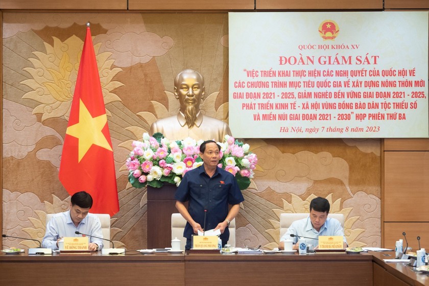 Phó Chủ tịch Quốc hội Trần Quang Phương phát biểu tại phiên họp. (Ảnh: Quochoi.vn)