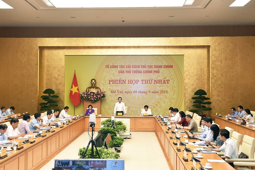 Phó Thủ tướng Trần Lưu Quang chủ trì phiên họp. (Ảnh: VGP)