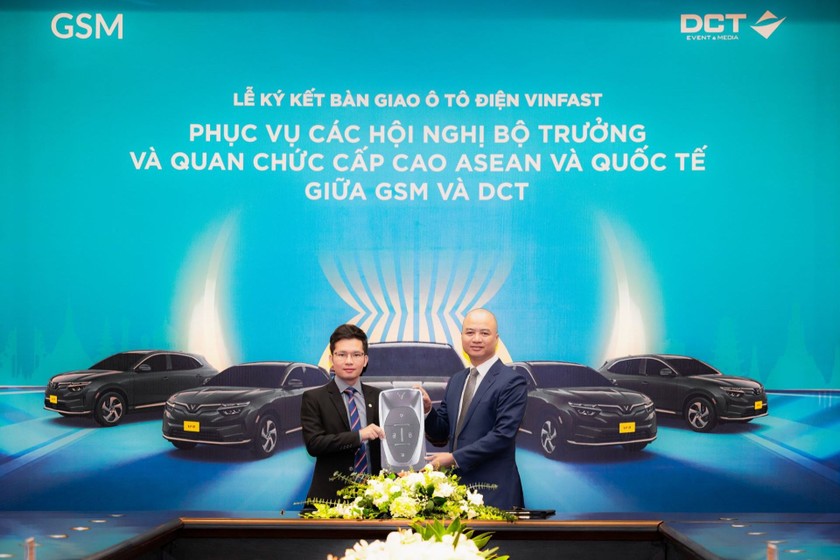 DCT sẽ thuê 26 ô tô điện VinFast VF 8 từ GSM để phục vụ Hội nghị Bộ trưởng ASEAN về quản lý thiên tai lần thứ 11. (Ảnh: VinFast)