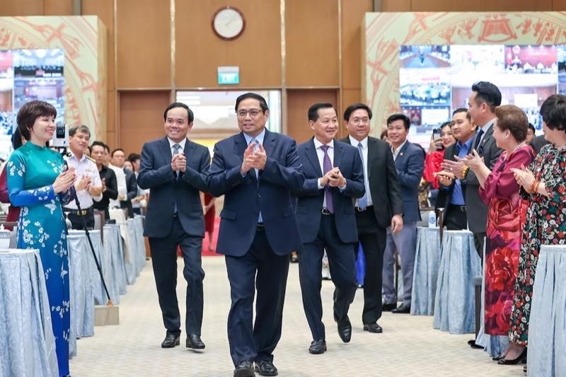 Chiều 11/10 Thủ tướng gặp mặt giới doanh nhân nhân Ngày doanh nhân Việt Nam 13/10/2023. (Ảnh: VNeconomy).