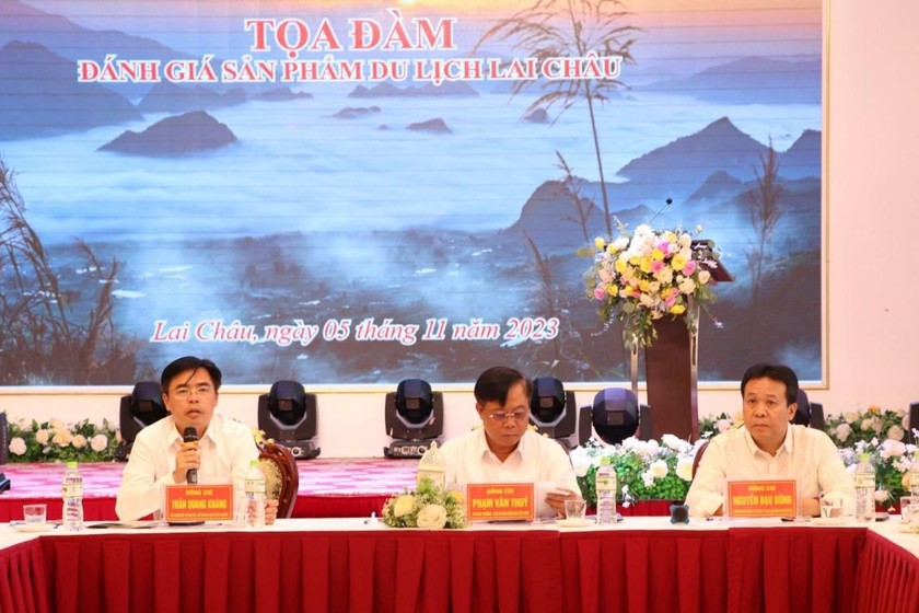 Toàn cảnh buổi Tọa đàm “Đánh giá khả năng khai thác và phát triển các sản phẩm du lịch của tỉnh Lai Châu” diễn ra ngày 5/11, tại Lai Châu. (Ảnh:PV)
