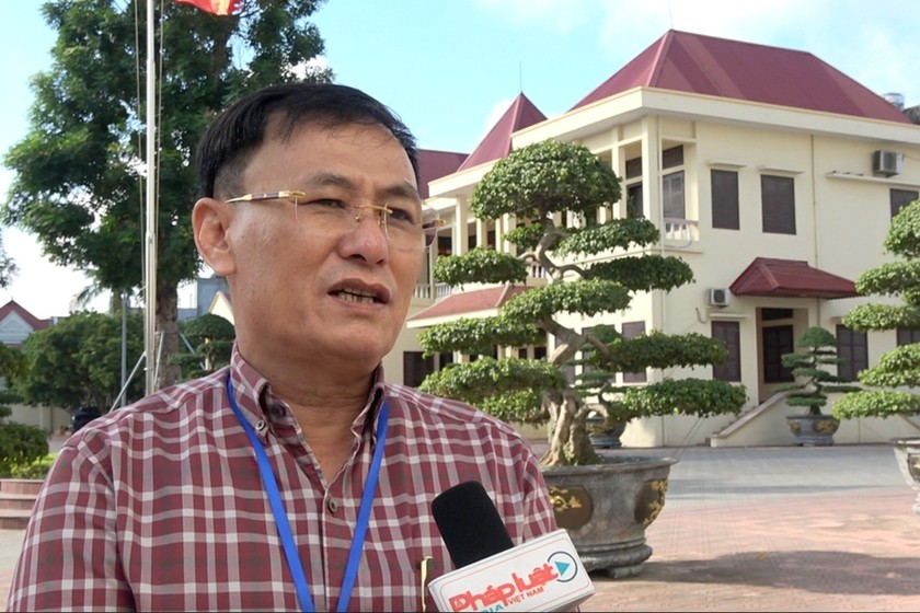 Ông Lê Văn Cường, Phó Chủ tịch UBND huyện An Dương trả lời PV.