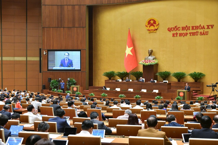 Quang cảnh phiên thảo luận dự thảo Luật Thủ đô sửa đổi - Nguồn ảnh Quochoi.vn