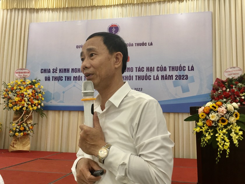 TTƯT, BSCKI - Trần Đỗ Kiên – Giám đốc Trung tâm Kiểm soát bệnh tật tỉnh Lai Châu phát biểu tại Hội thảo. (Ảnh: PV).