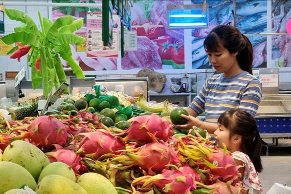 Hàng Việt chiếm ưu thế tại các cửa hàng, siêu thị, trung tâm thương mại trên địa bàn tỉnh Ninh Thuận (Ảnh:TTXVN).