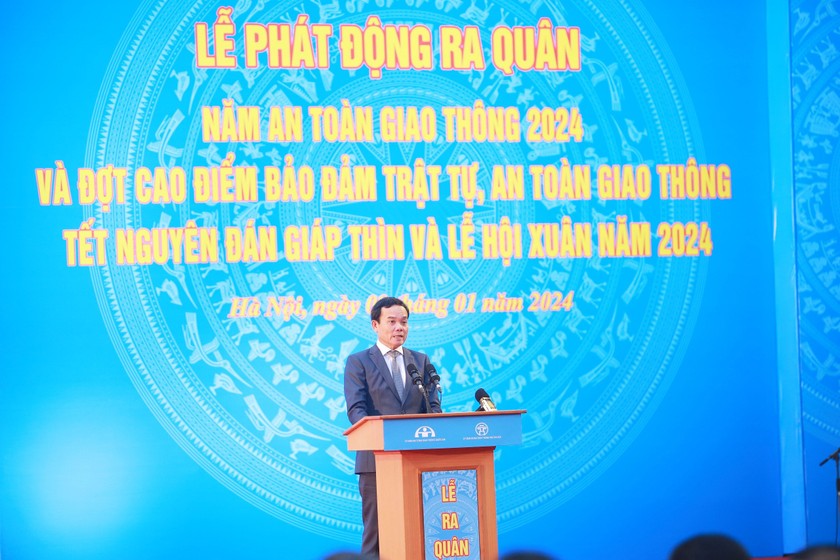 Phó Thủ tướng Trần Lưu Quang phát biểu tại buổi lễ. (Ảnh: PV).
