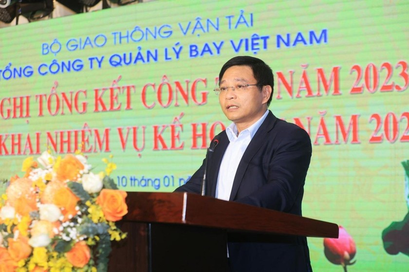 Ông Nguyễn Văn Thắng - Bộ trưởng Bộ GTVT tại Hội nghị. (Nguồn ảnh: Bộ GTVT)