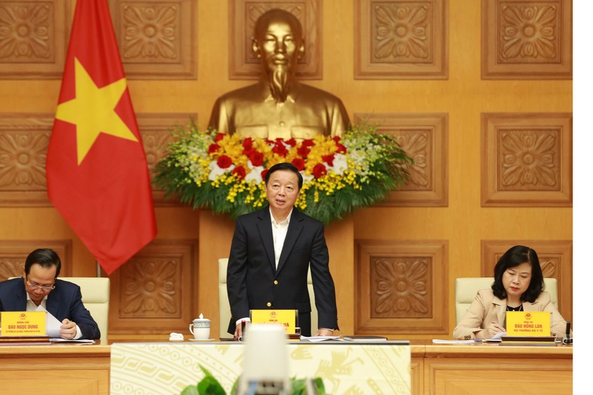 Phó Thủ tướng Chính phủ Trần Hồng Hà phát biểu tại phiên họp. (Ảnh: VGP)