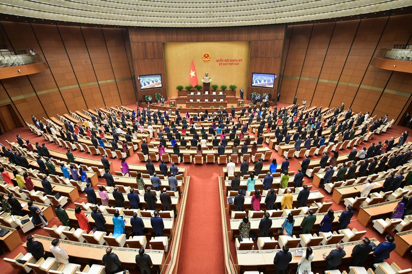 Toàn cảnh phiên bế mạc Kỳ họp thứ 6, Quốc hội khóa XV. (Nguồn ảnh: Quochoi.vn)