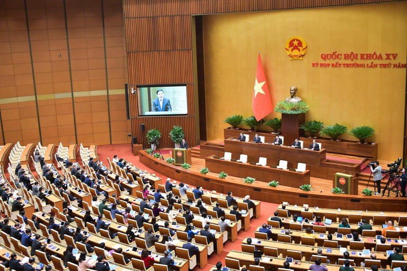 Quốc hội khóa XV khai mạc trọng thể Kỳ họp bất thường lần thứ 5. (Nguồn ảnh: Quochoi.vn)
