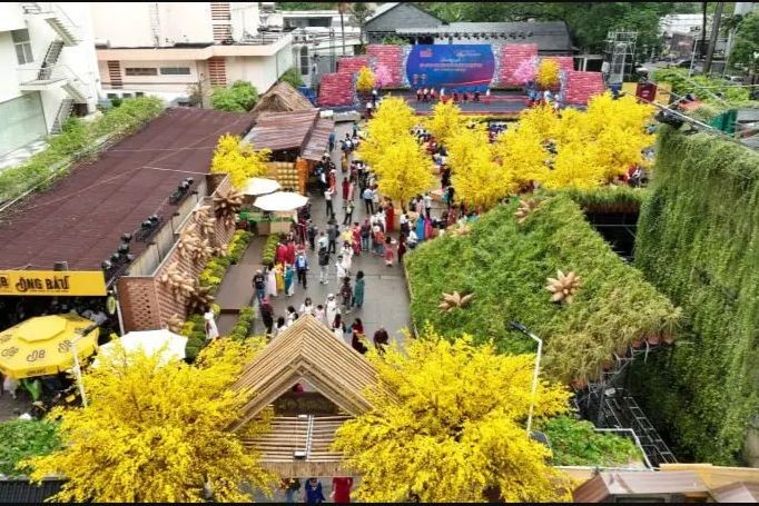 Lễ hội Tết Việt - điểm đến thú vị và ý nghĩa thường niên tại Thành phố Hồ Chí Minh. (Ảnh minh họa: ITN).