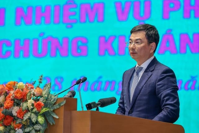 Phó Thống đốc Ngân hàng Nhà nước Việt Nam Phạm Thanh Hà phát biểu tại Hội nghị.