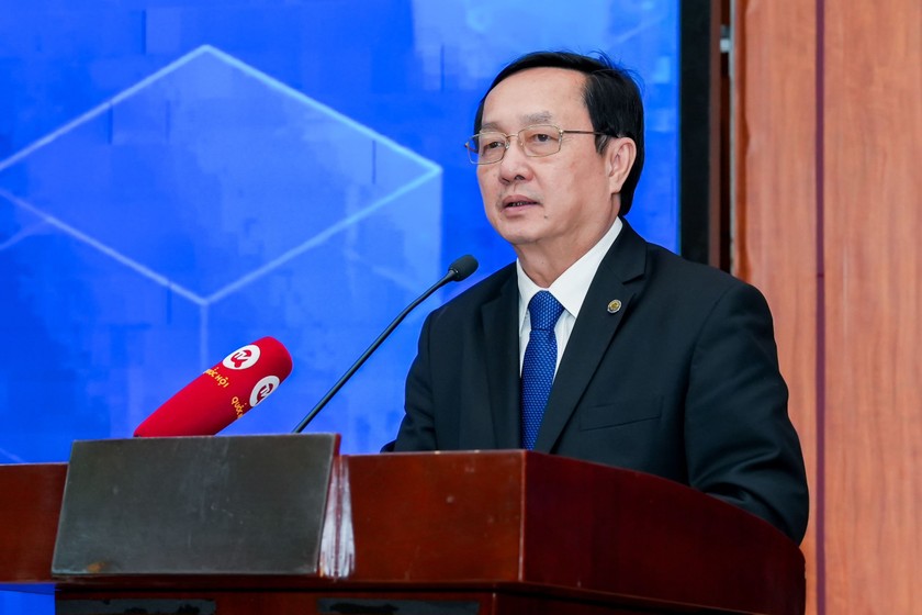 Bộ trưởng Bộ KH&CN Huỳnh Thành Đạt phát biểu tại buổi công bố Bộ chỉ số đổi mới sáng tạo cấp địa phương diễn ra chiều nay, tại Hà Nội.