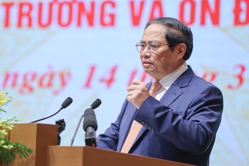  Thủ tướng Phạm Minh Chính phát biểu kết luận tại Hội nghị (Ảnh: VGP).