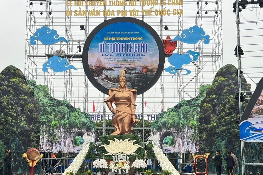 Lễ hội Nữ tướng Lê Chân được tổ chức trong 3 ngày, từ ngày 16 - 18/3.