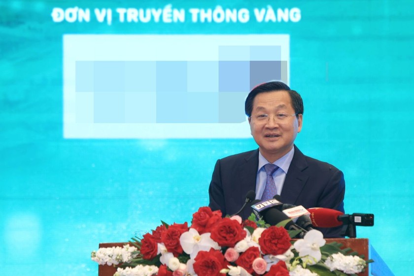 Phó Thủ tướng Lê Minh Khái phát biểu tại Diễn đàn. (Ảnh: VGP).