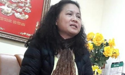 Bà Tạ Thị Bích Ngọc, Hiệu trưởng Trường Tiểu học Nam Trung Yên.
