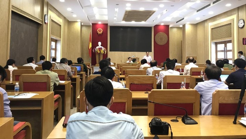 Cuộc họp Ban Chỉ đạo phòng, chống dịch Covid-19 tỉnh Khánh Hòa chiều 18/8.