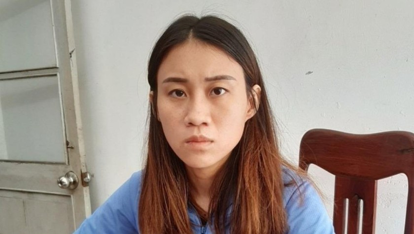 Nguyễn Thị Tuyết Quyền tại cơ quan điều tra.