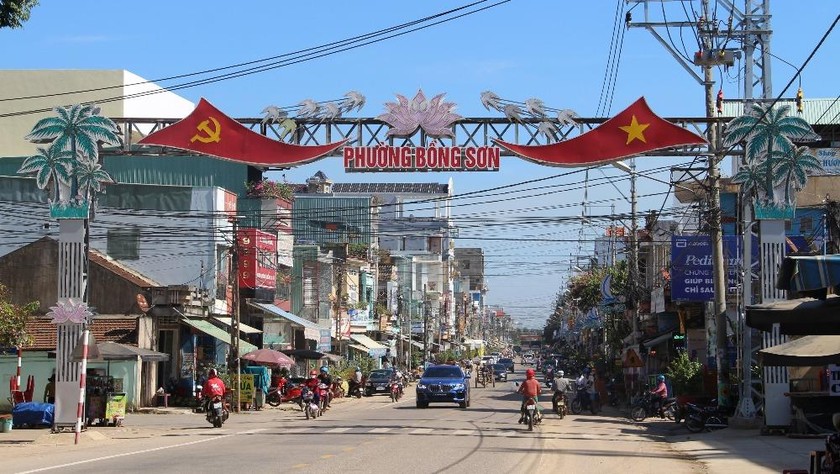 Một góc thị xã Hoài Nhơn.
