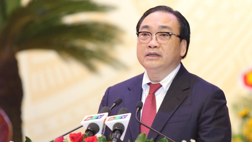 Đồng chí Hoàng Trung Hải phát biểu chỉ đạo Đại hội đại biểu Đảng bộ tỉnh Bình Định lần thứ XX.