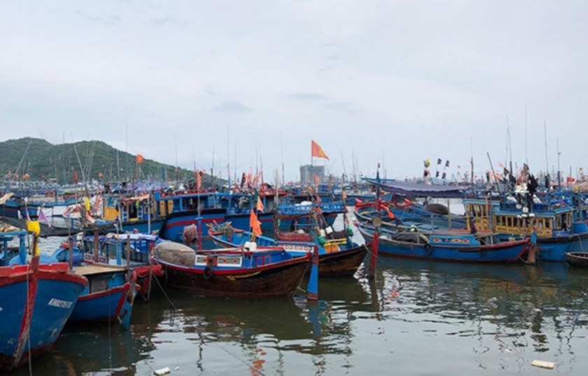 Tàu thuyền trên địa bàn tỉnh Khánh Hòa khẩn trương tránh trú an toàn.