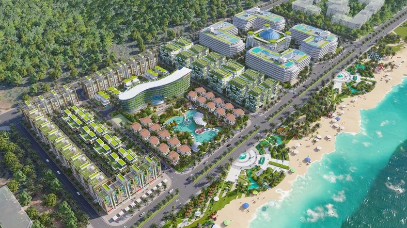 Phối cảnh dự án Khu du lịch nghỉ dưỡng Condotel Resort ven biển Tuy Hòa.