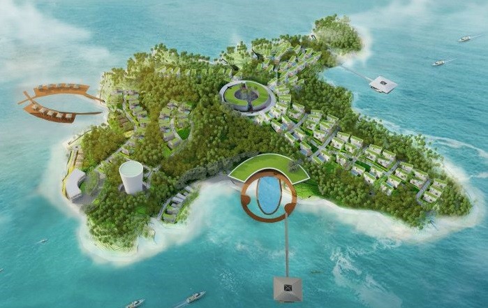 Phối cảnh dự án Khu du lịch biển Casa Marina Island.