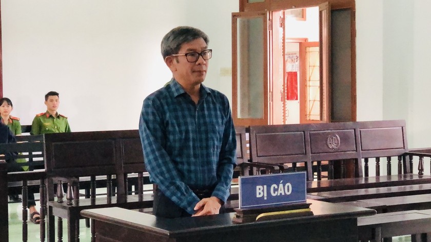 Bị cáo Nguyễn Xuân Châu tại phiên tòa xét xử.
