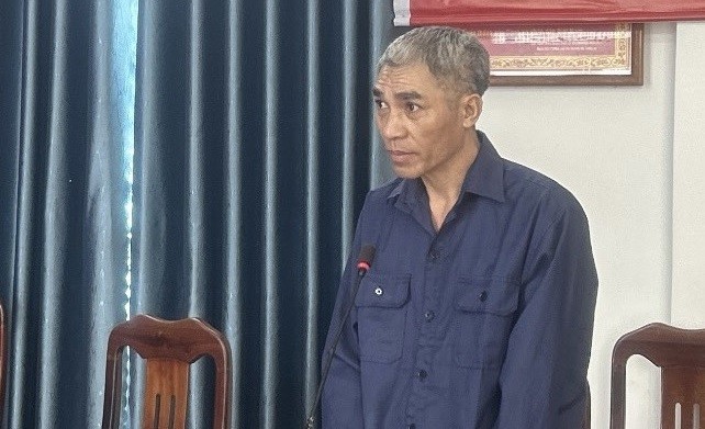Bị cáo Nguyễn Văn Cường tại phiên tòa xét xử.