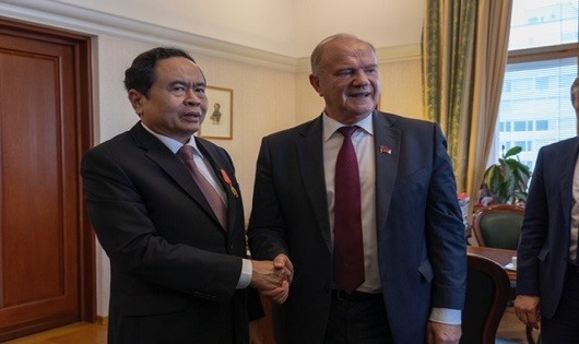 Chủ tịch Trần Thanh Mẫn gặp gỡ Chủ tịch Đảng Cộng sản LB Nga G. Zuganov