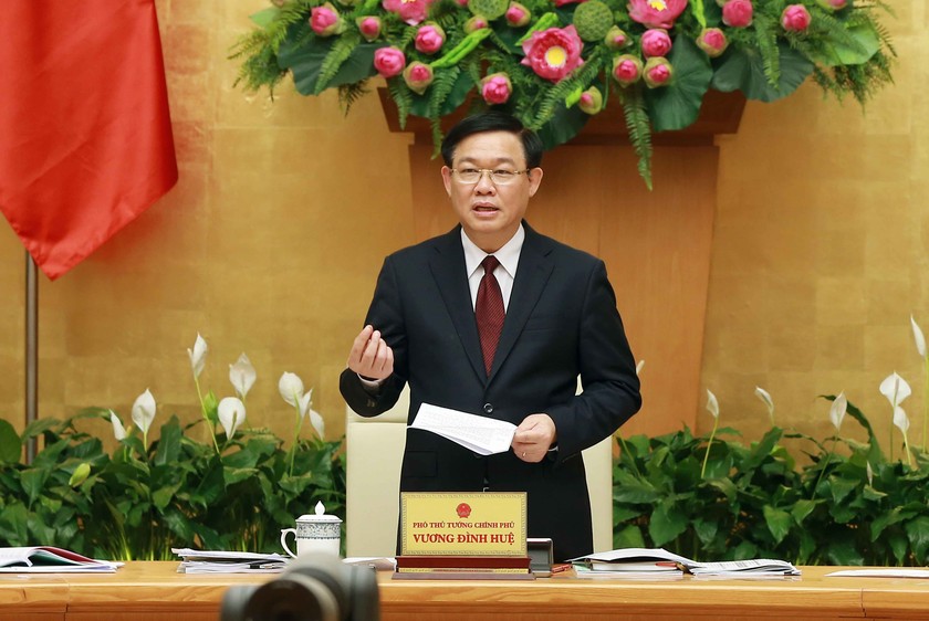 Phó Thủ tướng Vương Đình Huệ phát biểu tại hội nghị.